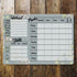 Metal Weekly Food Stats And Workout Wall Plan Planner -  Metal Wall Sign
