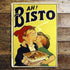 Ah Bisto - Metal Advertising Wall Sign