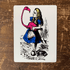 Alice In Wonderland Flamingo Illustration - Metal Alice In Wonderland Wall Sign