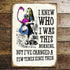 Alice In Wonderland , I Knew Who I Was, But I'Ve Changed - Metal Advertising Wall Sign