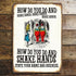 Alice In Wonderland , Tweedle Dee Dum, Shake Hands - Metal Advertising Wall Sign