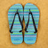 Aztec style Personalised Flipflops in Blue PER357-BS