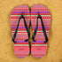 Aztec style Personalised Flipflops in Red PER358-BS