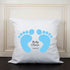 Baby Cushion Cover - Feet (Blue)