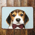 Beagle Dog Bow Tie Metal Wall Sign Plaque
