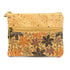 Colour Flower Motif Cork Leather Wallet