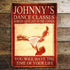 Dirty Dancing Johnny'S Dance Classes - Metal Movie Wall Sign