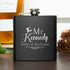 Father Of The Bride Personalised Black Matte Hip Flask