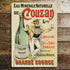 French Advert Couzan Grande Source - Metal Advertising Wall Sign