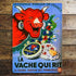 French Cheese La Vache Qui Rit - Metal Advertising Wall Sign
