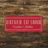 Gather Eat Laugh Custom Name Kitchen  -  Metal Wall Sign