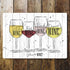Glass Of Wine  - Metal Wall Sign Plaque
