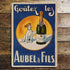 Goutez Les Aubel And Fils - Metal Advertising Wall Sign