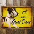 Great Dane Ales Brewery Style Animal - Metal Advertising Wall Sign