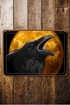 Halloween Raven Moon  - Metal Vintage Wall Sign