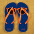 Holiday Style Personalised Flip Flops in Blue and Orange PER381-OS