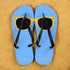 Holiday Style Personalised Flip Flops in Blue and Yellow PER380-BS