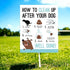 How To Clean Up After Your Dog Poop Instructions -  Metal Sign Plaque