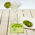 It's Raining Cocktails! Square Glass Coaster — Decorative Bar Drink Coaster for Home PER2070-KIW