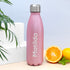 Glitter Water Bottle – Reusable Sparkle Drink Bottle with Straw and Leakproof Lid JUN55-PNK