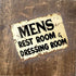 Men Restroom & Dressing Room  - Metal Vintage Wall Sign