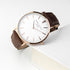 Men's Modern-Vintage Personalised Leather Watch In Brown