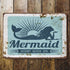 Mermaid Resort Beach Spa - Metal Wall Sign Plaque