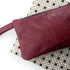 Monogrammed Burgundy Leather Clutch Bag PER3213-GLD