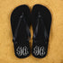 Monogrammed Flip Flops in Black and White PER360-BM