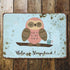 Owl Sleepy Wake Up Head - Metal Wall Sign Plaque