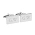 Personalised Rectangle Silver Plated Cufflinks
