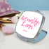 Actually I Can Handwritten Inspiring Square Compact Mirror for Confidence PER3521-WHT