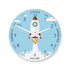 Personalised Kids Rocket Glass Clock - Large