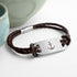Personalised Men's Anchor Statement Leather Bracelet PER5578