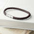 Personalised Men's Anchor Capsule Leather Bracelet PER5590