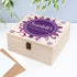 Personalised Square Christmas Eve Box With Snowflake Wreath PURPLE - Medium