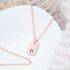 Personalised Rose Gold Initial Tag Necklace