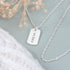 Personalised Silver Name Tag Necklace