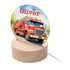 Personalised Kid's Fire Truck LED Night Light