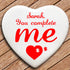 Personalised  You Complete Me Heart Keepsake