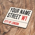 Personalised Your Name London Street Sign - Metal Street Sign Wall Sign