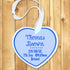 Personalised Baby Birth Date Heart Keepsake in Blue