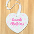 Personalised Baby Name Heart Keepsake in Pink