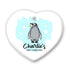 Personalised Baby Penguin Heart Decoration