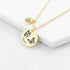 Personalised Butterfly Dance Matte Heart & Disc Necklace PER4306-GLD