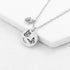 Personalised Butterfly Dance Matte Heart & Disc Necklace PER4306-SIL