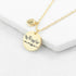Personalised Butterfly Row Matte Heart & Disc Necklace PER4301-GLD