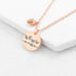 Personalised Butterfly Row Matte Heart & Disc Necklace PER4301-RGL