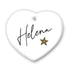 Personalised Christmas Star Heart Decoration