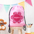 Personalised Classic Pink Flower Waterproof Swim Bag TM311